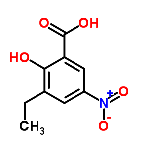 3-乙基-2-羥基-5-硝基苯甲酸結(jié)構式_56911-72-9結(jié)構式