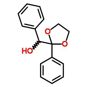 Phenyl-(2-phenyl-1,3-dioxolan-2-yl)methanol Structure,5694-69-9Structure