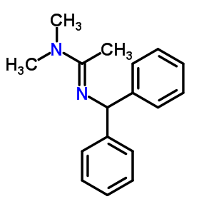 n-(二苯基甲基)-N,N-二甲基-乙脒結(jié)構(gòu)式_57058-35-2結(jié)構(gòu)式