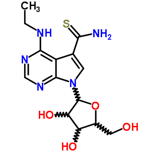 7H-pyrrolo[2,3-d]pyrimidine-5-carbothioamide, 4-(ethyl-amino)-7-beta-d-ribofuranosyl- Structure,57071-74-6Structure