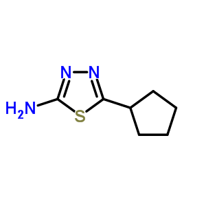 2-Amino-5-cyclopentyl-1,3,4-thiadiazole Structure,57235-54-8Structure