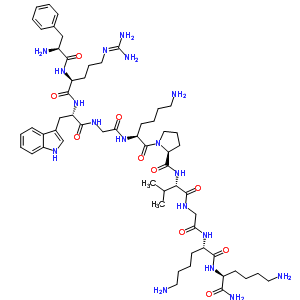 L-苯丙氨酰-L-精氨酰-L-色氨酰甘氨酰-L-賴氨酰-L-脯氨酰-L-纈氨酰甘氨酰-L-賴氨酰-L-賴氨酰胺結(jié)構(gòu)式_57241-86-8結(jié)構(gòu)式