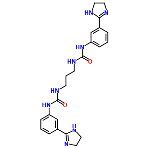 3-[3-(4,5-二氫-1H-咪唑-2-基)苯基]-1-[3-[[3-(4,5-二氫-1H-咪唑-2-基)苯基]氨基甲酰氨基]丙基]脲結(jié)構(gòu)式_5726-77-2結(jié)構(gòu)式