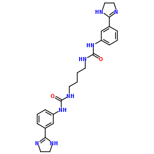 3-[3-(4,5-二氫-1H-咪唑-2-基)苯基]-1-[4-[[3-(4,5-二氫-1H-咪唑-2-基)苯基]氨基甲酰氨基]丁基]脲結(jié)構(gòu)式_5727-00-4結(jié)構(gòu)式