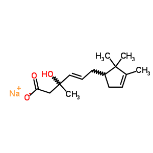 3-Hydroxy-3-methyl-6-(2,2,3-trimethyl-3-cyclopenten-1-yl)-5-hexenoic acid sodium salt Structure,57272-29-4Structure