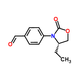 (S)-4-(4-乙基-2-氧代噁唑啉-3-基)苯甲醛結(jié)構(gòu)式_572922-98-6結(jié)構(gòu)式