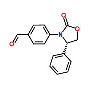 (S)-4-(2-氧代-4-苯基噁唑啉-3-基)苯甲醛結(jié)構(gòu)式_572922-99-7結(jié)構(gòu)式