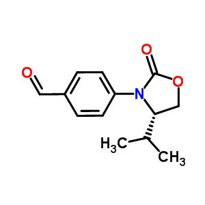 (S)-4-(4-異丙基-2-氧代噁唑啉-3-基)苯甲醛結(jié)構(gòu)式_572923-00-3結(jié)構(gòu)式