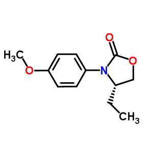 (S)-4-乙基-3-(4-甲氧基苯基)噁唑啉-2-酮結(jié)構(gòu)式_572923-07-0結(jié)構(gòu)式