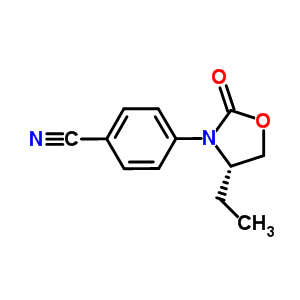 (S)-4-(4-乙基-2-氧代噁唑啉-3-基)苯甲腈結(jié)構(gòu)式_572923-10-5結(jié)構(gòu)式