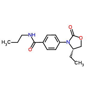 (S)-4-(4-乙基-2-氧代噁唑啉-3-基)-n-丙基苯甲酰胺結構式_572923-16-1結構式