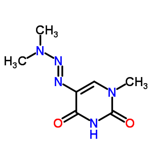 2,4(1H,3h)-pyrimidinedione, 5-(3,3-dimethyl-1-triazenyl)-1-methyl- Structure,57381-21-2Structure