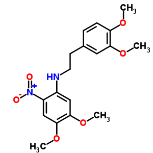 Benzeneethanamine, 3,4-dimethoxy-n-(4,5-dimethoxy-2-nitrophenyl)- Structure,5739-55-9Structure