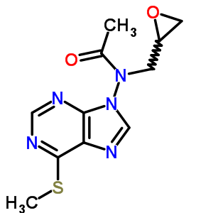 N-(6-methylsulfanylpurin-9-yl)-n-(oxiran-2-ylmethyl)acetamide Structure,57464-54-7Structure