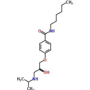 N-hexyl-4-[2-hydroxy-3-[(1-methylethyl)amino]propoxy]benzamide Structure,57494-86-7Structure