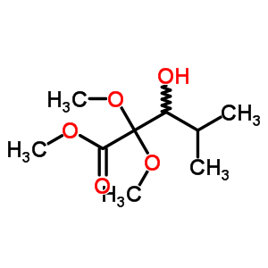 Methyl 3-hydroxy-2,2-dimethoxy-4-methyl-pentanoate Structure,57504-44-6Structure