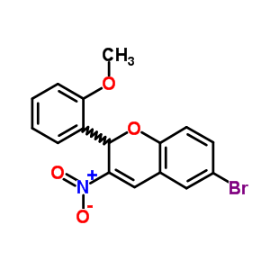 6-Bromo-2-(2-methoxyphenyl)-3-nitro-2h-1-benzopyran Structure,57543-95-0Structure