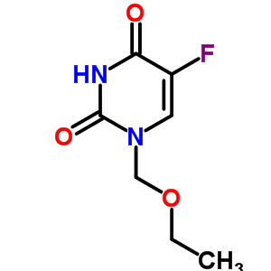 1-乙氧基甲基-5-氟尿嘧啶結(jié)構(gòu)式_57610-22-7結(jié)構(gòu)式