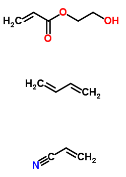 1,3-Butadiene, 2-hydroxyethyl 2-propenoate, 2-propenenitrile polymer Structure,57693-55-7Structure