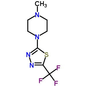 1-Methyl-4-(s-trifluoromethyl-[1,3,4]thiodiazol-z-yl)piperazine Structure,57709-34-9Structure