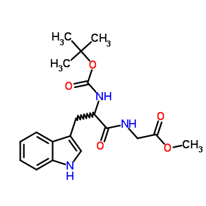 Methyl 2-[[3-(1h-indol-3-yl)-2-(tert-butoxycarbonylamino)propanoyl]amino]acetate Structure,57769-48-9Structure