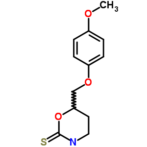 3,4,5,6-Tetrahydro-6-(4-methoxyphenoxymethyl)-2h-1,3-oxazine-2-thione Structure,57841-14-2Structure