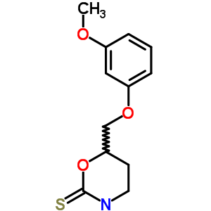 3,4,5,6-Tetrahydro-6-(3-methoxyphenoxymethyl)-2h-1,3-oxazine-2-thione Structure,57841-35-7Structure