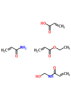 2-Propenoic acid, polymer with ethyl 2-propenoate, n-(hydroxymethyl)-2-propenamide and 2-propenamide Structure,57863-50-0Structure