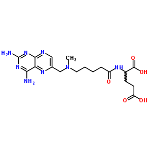 2-[5-[(2,4-Diaminopteridin-6-yl)methyl-methyl-amino]pentanoylamino]pentanedioic acid Structure,57963-50-5Structure