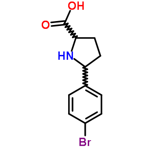 5-(4-Bromophenyl)pyrrolidine-2-carboxylic acid Structure,5800-00-0Structure