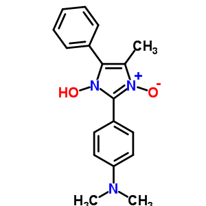 Benzenamine,4-(1-hydroxy-4-methyl-3-oxido-5-phenyl-1h-imidazol-2-yl)-n,n-dimethyl- Structure,58099-87-9Structure