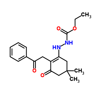 n-[(5,5-二甲基-3-氧代-2-甲磺?；?1-環(huán)己烯yl)氨基]氨基甲酸乙酯結構式_58137-28-3結構式