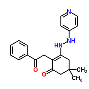 5,5-Dimethyl-2-phenacyl-3-(2-pyridin-4-ylhydrazinyl)cyclohex-2-en-1-one Structure,58137-30-7Structure