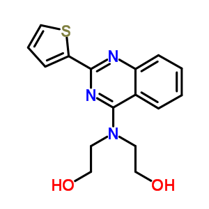 4-Bis(2-hydroxyethyl)amino-2-(2-thienyl)quinazoline Structure,58139-47-2Structure