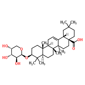 3-O-阿拉伯吡喃糖基齊墩果酸結構式_58163-30-7結構式