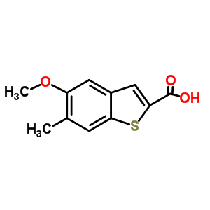 5-Methoxy-6-methyl-benzo[b]thiophene-2-carboxylic acid Structure,58264-68-9Structure