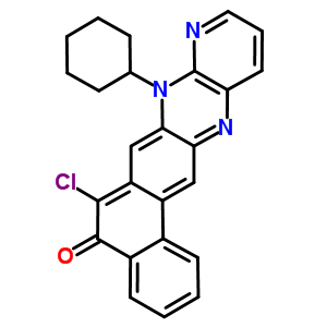 6-Chloro-8-cyclohexylnaphtho(1,2-g)pyrido(2,3-b)quinoxalin-5(8h)-one Structure,58275-28-8Structure