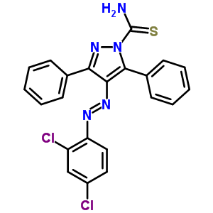 4-(2,4-Dichlorophenyl)diazenyl-3,5-diphenyl-pyrazole-1-carbothioamide Structure,58285-67-9Structure