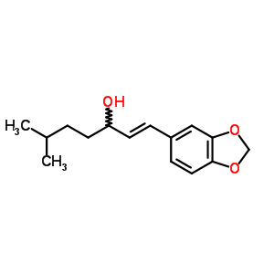 6-Methyl-1-(3,4-methylenedioxyphenyl)-1-hepten-3-ol Structure,58344-88-0Structure