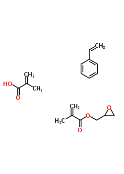 2-甲基-2-丙烯酸與苯乙烯和環(huán)氧乙烷基甲基 2-甲基-2-丙烯酸酯的聚合物結(jié)構(gòu)式_58353-15-4結(jié)構(gòu)式