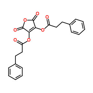 [2,5-Dioxo-4-(3-phenylpropanoyloxy)-3-furyl ] 3-phenylpropanoate Structure,5837-67-2Structure