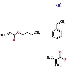 2-Methyl-2-propenoic acid polymer with butyl 2-propenoate and ethenylbenzene ammonium salt Structure,58479-10-0Structure