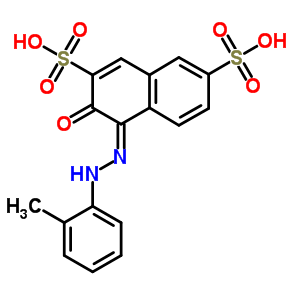 3-Hydroxy-4-[(2-methylphenyl)azo]naphthalene-2,7-disulfonic acid disodium salt Structure,5858-30-0Structure