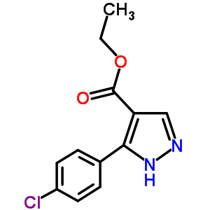 3-(p-氯苯基)-4-吡唑羧酸乙酯結(jié)構(gòu)式_58582-98-2結(jié)構(gòu)式