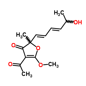 3-Acetyl-5-(5-hydroxy-1,3-hexadienyl)-4-methoxy-5-methylfuran-2(5h)-one Structure,58785-76-5Structure