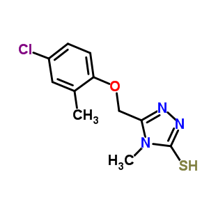 5-[(4-Chloro-2-methylphenoxy)methyl]-4-methyl-4H-1,2,4-triazole-3-thiol Structure,588673-47-6Structure