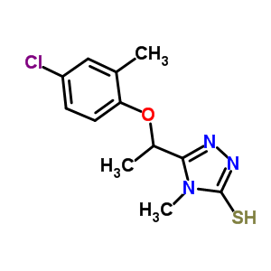 5-[1-(4-Chloro-2-methylphenoxy)ethyl]-4-methyl-4H-1,2,4-triazole-3-thiol Structure,588673-53-4Structure