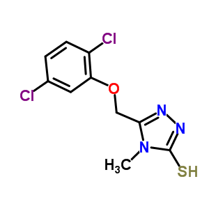 5-[(2,5-Dichlorophenoxy)methyl]-4-methyl-4H-1,2,4-triazole-3-thiol Structure,588674-33-3Structure