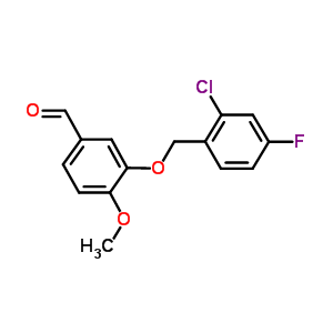 3-[(2-Chloro-4-fluorobenzyl)oxy]-4-methoxybenzaldehyde Structure,588681-50-9Structure