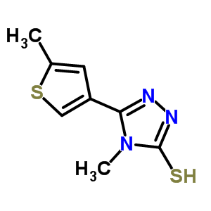 4-Methyl-5-(5-methylthien-3-yl)-4H-1,2,4-triazole-3-thiol Structure,588685-90-9Structure